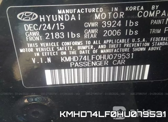 KMHD74LF0HU079531 фото 10