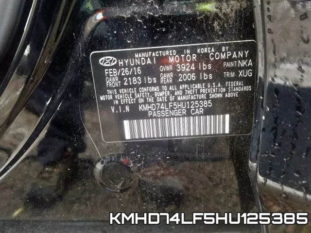 KMHD74LF5HU125385 фото 2