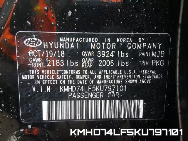 KMHD74LF5KU797101 фото 2