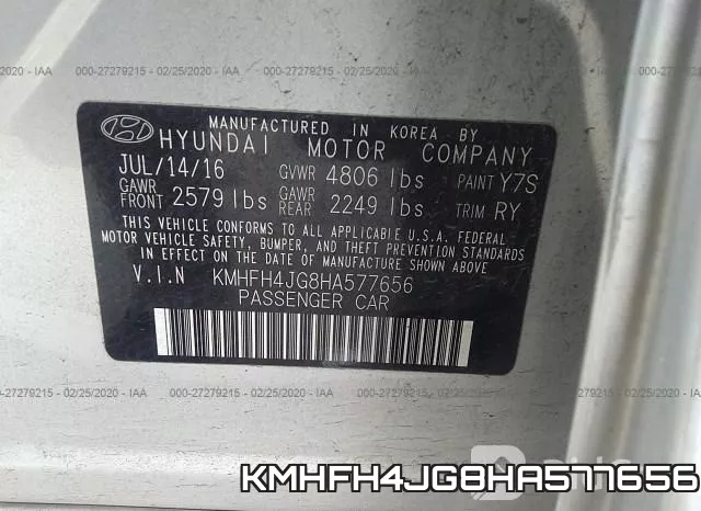 KMHFH4JG8HA577656 фото 10