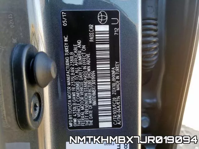 NMTKHMBX7JR019094 фото 2