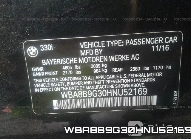 WBA8B9G30HNU52169 фото 10