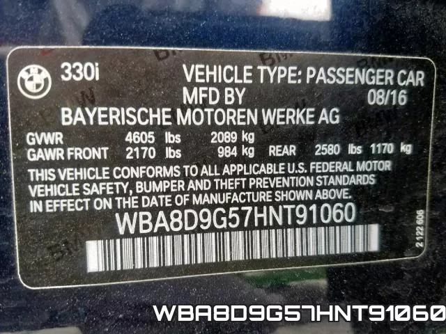 WBA8D9G57HNT91060 фото 2