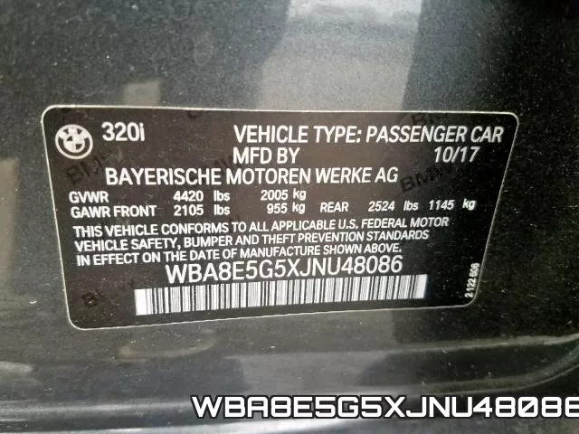 WBA8E5G5XJNU48086 фото 2