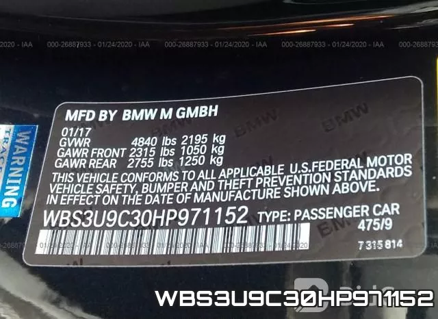 WBS3U9C30HP971152 фото 10