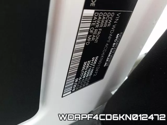 WDAPF4CD6KN012472 фото 2