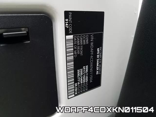 WDAPF4CDXKN011504 фото 2