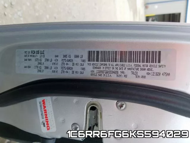 1C6RR6FG6KS594029 фото 2