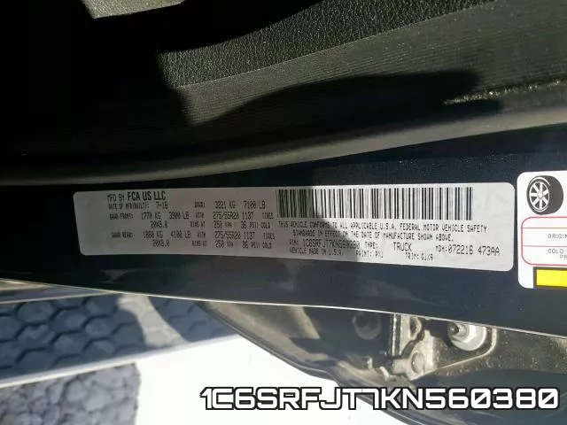 1C6SRFJT7KN560380 фото 2