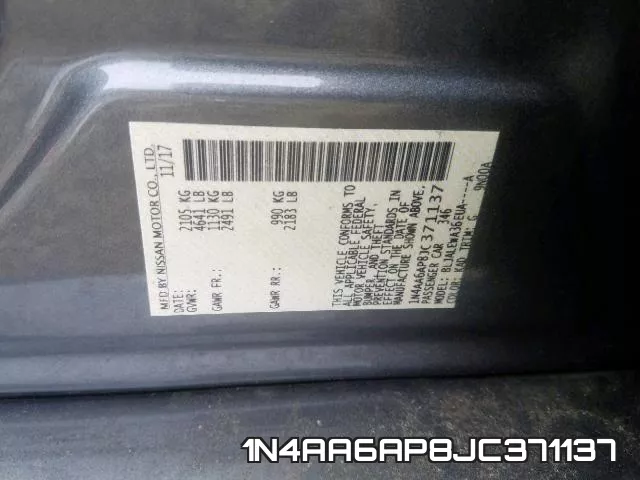 1N4AA6AP8JC371137 фото 2