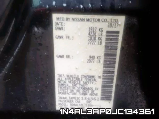 1N4AL3AP0JC134361 фото 2