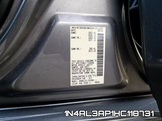 1N4AL3AP1HC118731 фото 2