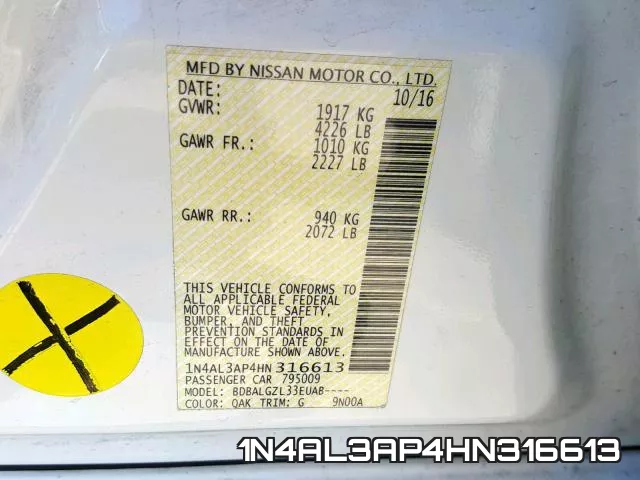 1N4AL3AP4HN316613 фото 2