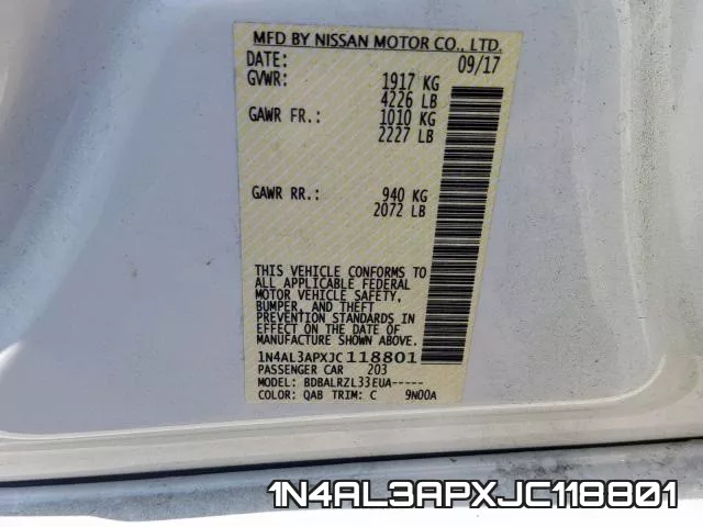 1N4AL3APXJC118801 фото 2