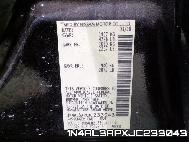 1N4AL3APXJC233043 фото 2