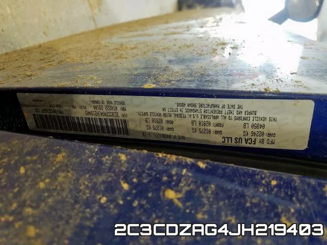 2C3CDZAG4JH219403 фото 2