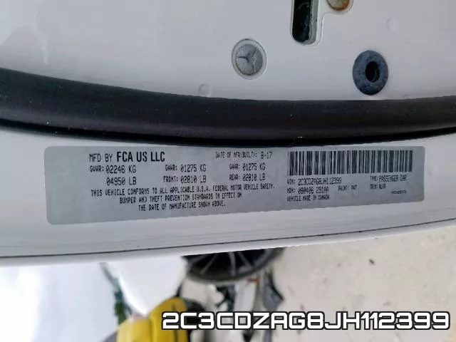 2C3CDZAG8JH112399 фото 2