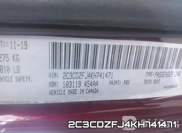 2C3CDZFJ4KH741471 фото 10