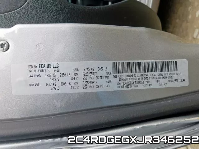 2C4RDGEGXJR346252 фото 2