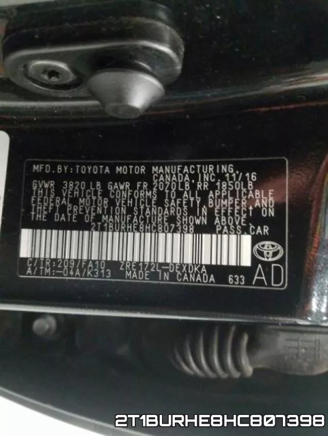 2T1BURHE8HC807398 фото 2