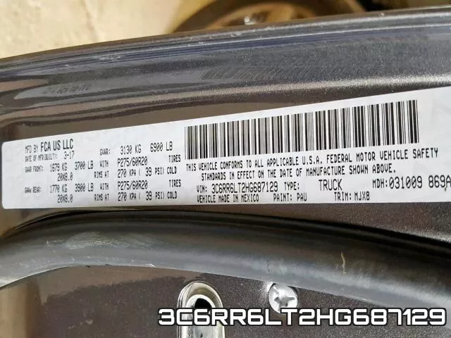 3C6RR6LT2HG687129 фото 2