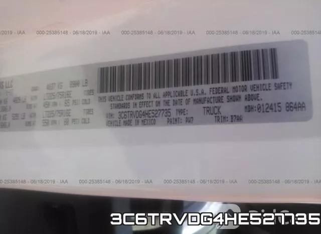 3C6TRVDG4HE527735 фото 10
