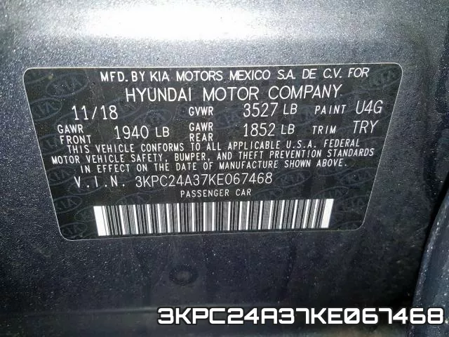 3KPC24A37KE067468 фото 2