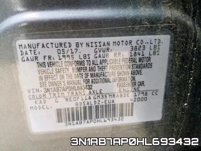 3N1AB7AP0HL693432 фото 2