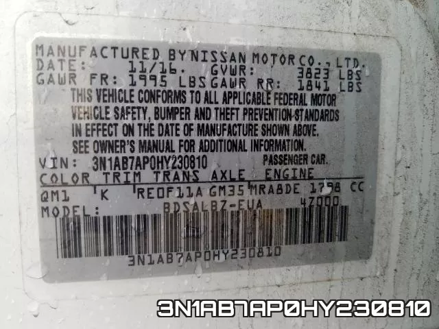 3N1AB7AP0HY230810 фото 2