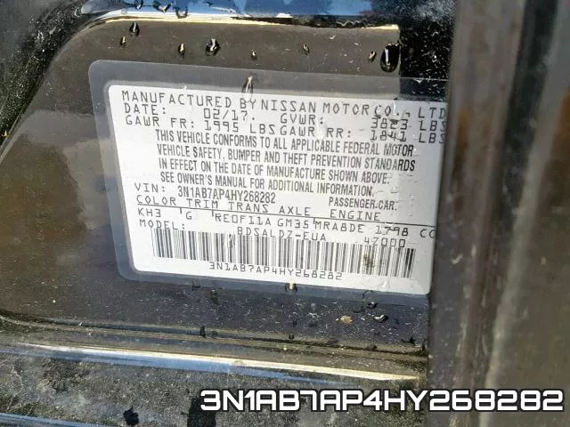 3N1AB7AP4HY268282 фото 2