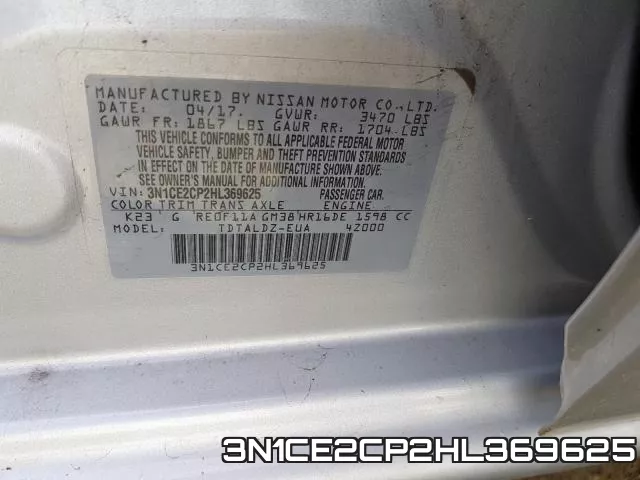 3N1CE2CP2HL369625 фото 2