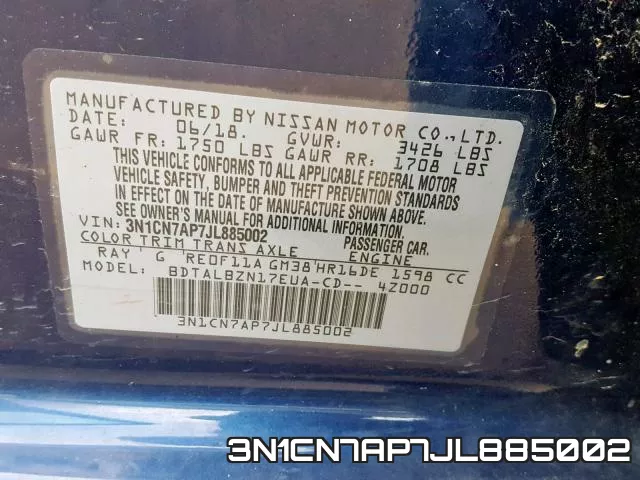 3N1CN7AP7JL885002 фото 2