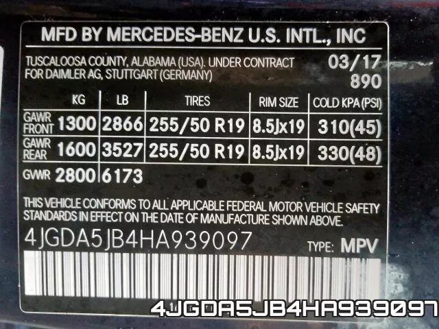 4JGDA5JB4HA939097 фото 2