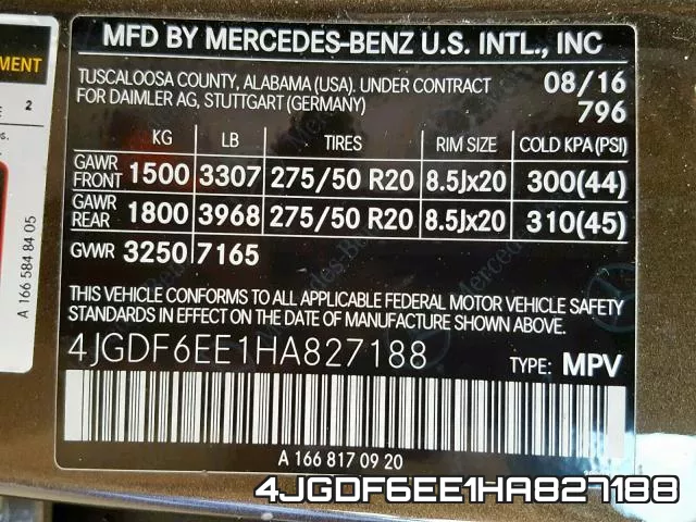 4JGDF6EE1HA827188 фото 2