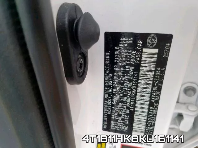 4T1B11HK8KU161141 фото 2