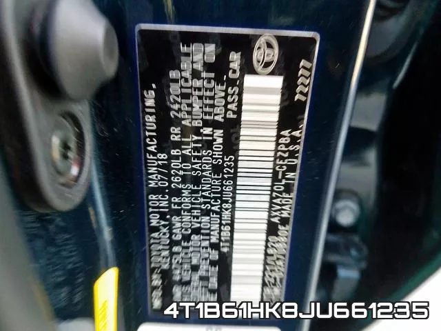 4T1B61HK8JU661235 фото 2