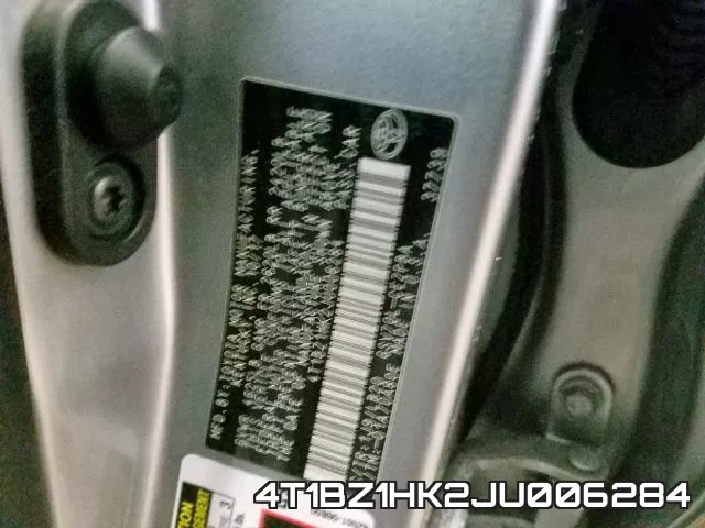 4T1BZ1HK2JU006284 фото 2