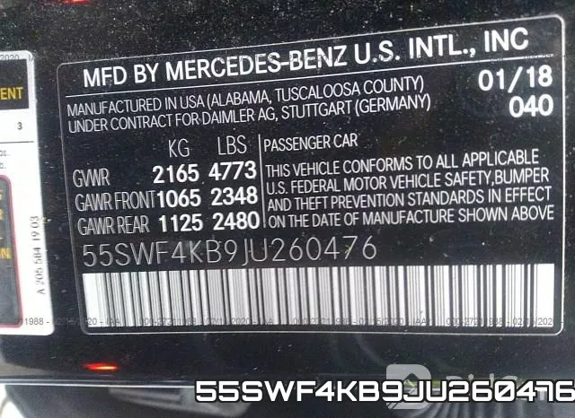55SWF4KB9JU260476 фото 10