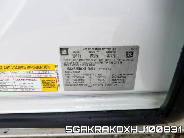 5GAKRAKDXHJ100831 фото 2