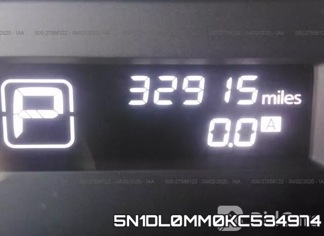 5N1DL0MM0KC534974 фото 8