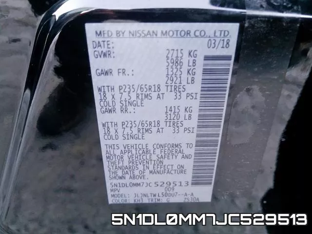 5N1DL0MM7JC529513 фото 2