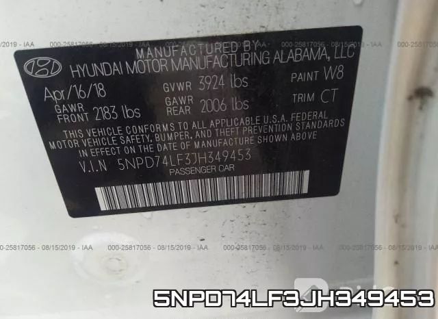 5NPD74LF3JH349453 фото 10