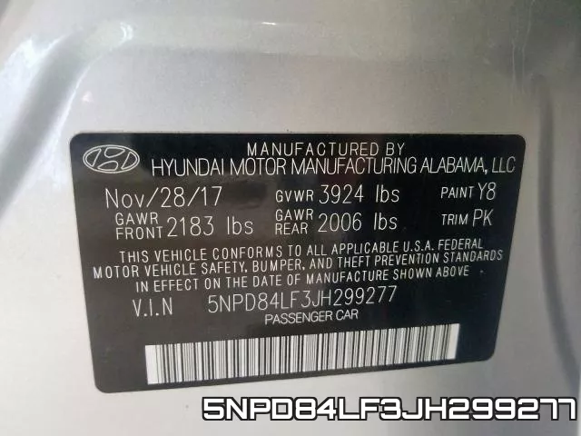 5NPD84LF3JH299277 фото 2