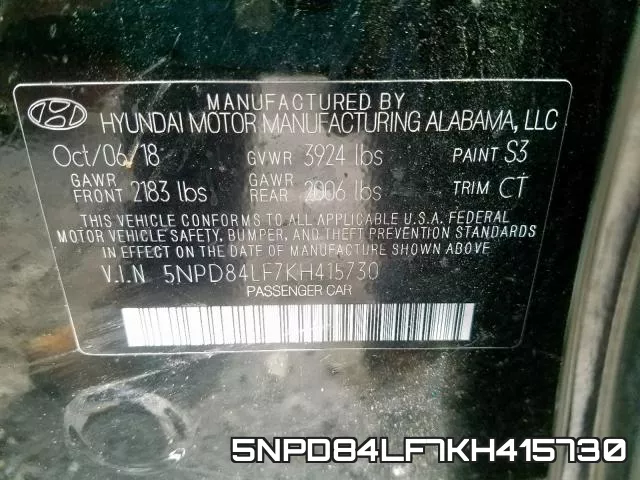 5NPD84LF7KH415730 фото 2