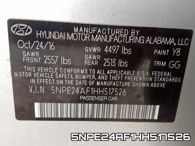5NPE24AF1HH517526 фото 2