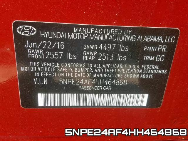 5NPE24AF4HH464868 фото 2
