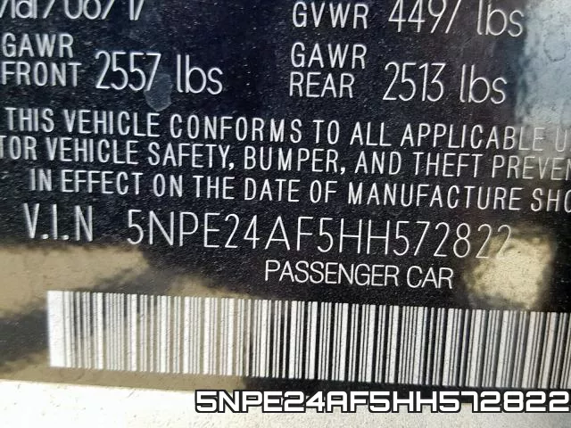 5NPE24AF5HH572822 фото 2