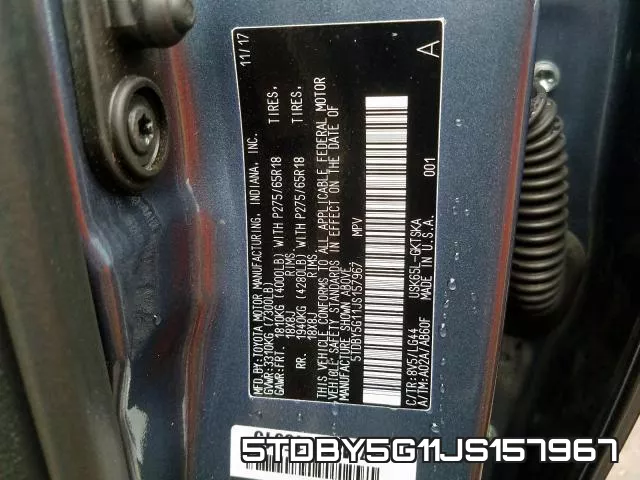 5TDBY5G11JS157967 фото 2
