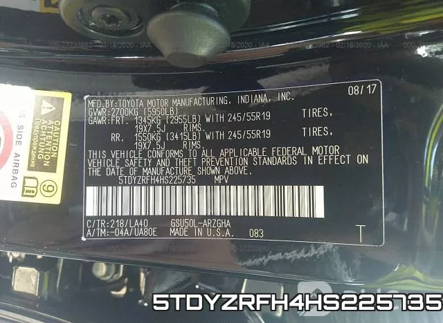 5TDYZRFH4HS225735 фото 10