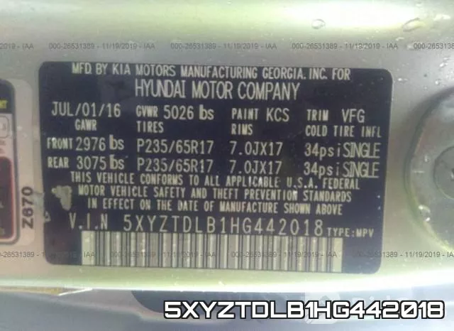 5XYZTDLB1HG442018 фото 10